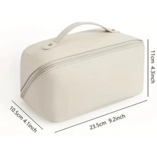 Load image into Gallery viewer, EXPANDING TOILETRY BAG HOLDALL &amp; 8PC HAIRDRESSING SET - Zipped Section Toiletry Bag, Snap on Closure, Travel, Holiday, Overnight Stay
