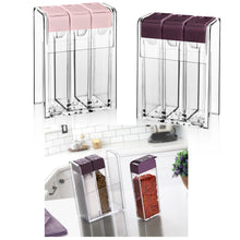 Load image into Gallery viewer, HK Online Set 3 SPICE JAR Set &amp; Storage Stand -BPA Free Storage Canisters, Counter Top Herb Jars