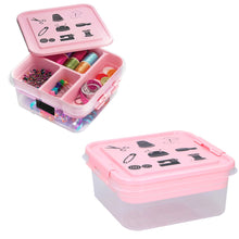 Load image into Gallery viewer, HK ONLINE 4 COMPARTMENT TRAY &amp; STORAGE HOBBY BOX -26cm x 25cm x 11cm Sewing Box, Screw Box, Jewellery Box, Storage Box, Craft Box, Bits &amp; Bobs
