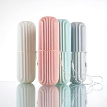 Load image into Gallery viewer, EXPANDING TOILETRY BAG Organiser &amp; TOOTHBRUSH, TOOTHPASTE HOLDER CUP Set -Zipped Section, Snap on Closure, Travel, Holiday, Overnight Stay