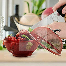 Load image into Gallery viewer, 2 x Red Apple Mesh Fresh FRUITS BASKET &amp; Citrus Peeler -Keep Unwanted Pets &amp; Insects Out