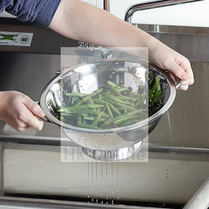 Twin Handled COLANDER -Stainless Steel Drainer, Pasta, Vegetables, Fruits 28cm