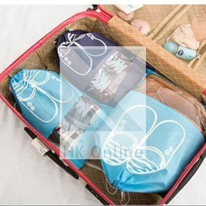 Non Woven Drawstring SHOE BAG -Gym, Swimming, Holidays, School (Blue/Pink)