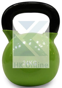 24kg Soft Touch Coated Cast Iron KETTLEBELL -Sumo Squats, Walking Lunges & Twin Zipped GYM Belt