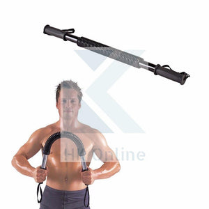 50KG Heavy Duty FLEXIBLE POWER TWISTER -Stretch & Bend Spring Exercise Bar, Shoulder, Arms, Chest & Abs