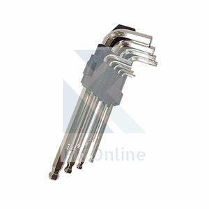 9 PC Ball Point HEX KEY WRENCH SET -Allen Keys, Long Arm Reach & Torque