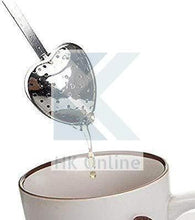 Load image into Gallery viewer, Stainless Steel HEART TEA INFUSER Leaf Locking Tea Strainer, Herbal Tea Leaf Infuser