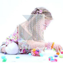 Load image into Gallery viewer, PK 6 Girls Spiral RAINBOW HAIR CURLERS -Hair Rollers with Gems, Hair Jewellery, Party, Bridesmaid