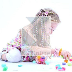 PK 6 Girls Spiral RAINBOW HAIR CURLERS -Hair Rollers with Gems, Hair Jewellery, Party, Bridesmaid