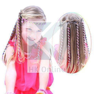 PK 6 Girls Spiral RAINBOW HAIR CURLERS -Hair Rollers with Gems, Hair Jewellery, Party, Bridesmaid