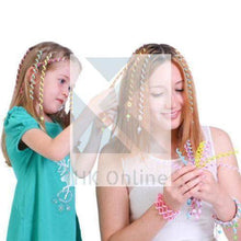 Load image into Gallery viewer, PK 6 Girls Spiral RAINBOW HAIR CURLERS -Hair Rollers with Gems, Hair Jewellery, Party, Bridesmaid