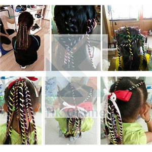 PK 6 Girls Spiral RAINBOW HAIR CURLERS -Hair Rollers with Gems, Hair Jewellery, Party, Bridesmaid