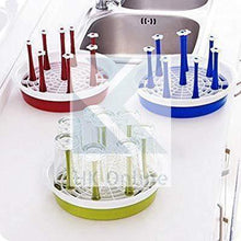 Load image into Gallery viewer, Round Glass &amp; Mug Holder, Drainer, Rack with Draining Tray -Vegetable &amp; Dish Drainer