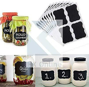 36 pcs CHALK BOARD Stickers PANTRY LABELS Wedding Craft Kitchen VINYL JAR LABELS