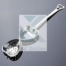 Load image into Gallery viewer, Stainless Steel HEART TEA INFUSER Leaf Locking Tea Strainer, Herbal Tea Leaf Infuser