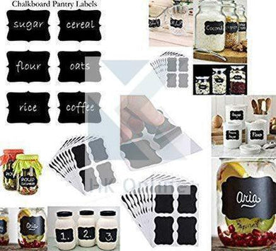 36 pcs CHALK BOARD Stickers PANTRY LABELS Wedding Craft Kitchen VINYL JAR LABELS
