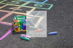 48 CRAYOLA SIDEWALK CHALKS -Anti Roll, New Tropical Colours, Washable