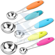 Load image into Gallery viewer, Set 5 Stainless Steel BAKING SPOONS -Measuring Spoons, Spices, Liquids, Quick &amp; Accurate