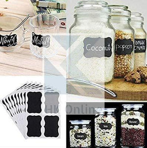 36 pcs CHALK BOARD Stickers PANTRY LABELS Wedding Craft Kitchen VINYL JAR LABELS