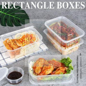 25 x 650ml BPA Free Plastic TAKEAWAY CONTAINERS & Lids -Plastic Food Containers, Meal Prep Boxes, Home, Pub, Catering Kitchens, Reuseable, Microwave & Freezer Safe
