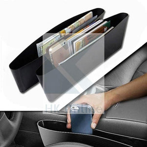 2 x Black CAR CATCH CADDY -Car Seat Gap Slit, POCKET Storage, WALLET, Organiser