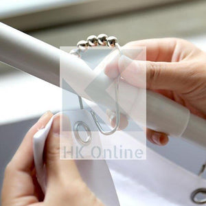 12 Easy Glide Shower CURTAIN RINGS -Rollerball Rings (Chrome or White)