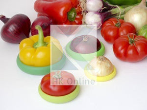 Set 4 Flexible SILICONE JAR HUGGERZ -Fruit & Veg Storage, Can Lid, Jar Cover
