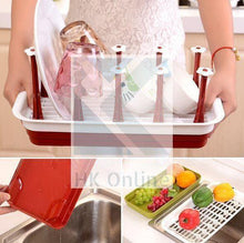 Load image into Gallery viewer, GLASS &amp; MUG Holder, DISH Drainer &amp; Rack with Drip Tray -Vegetable Drainer