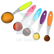 Load image into Gallery viewer, Set 5 Stainless Steel BAKING SPOONS -Measuring Spoons, Spices, Liquids, Quick &amp; Accurate
