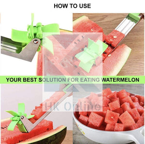 Creative WATERMELON CUTTER -Cube Melon Slicer, Automatic Push & Slice