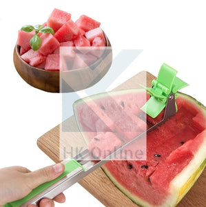 Creative WATERMELON CUTTER -Cube Melon Slicer, Automatic Push & Slice