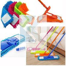 Load image into Gallery viewer, Extendable MICROFIBRE Mop -Wet or Dry Sweeper, Includes Washable Noodle Mophead