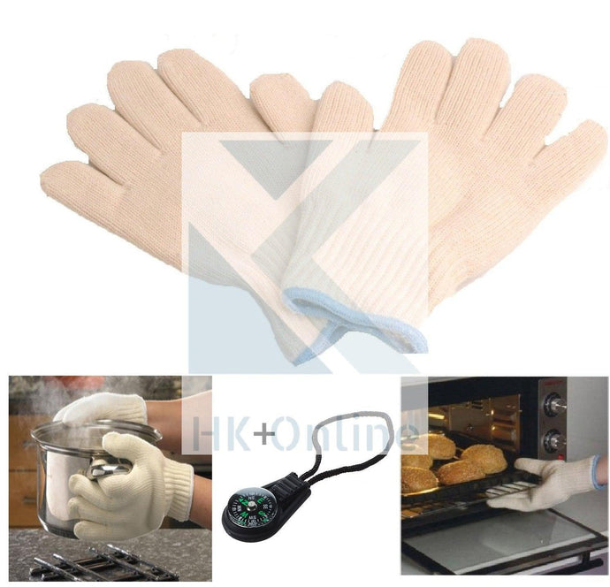 High Heat Protection OVEN GLOVES -Cooking Gloves, Pot Holder, Keep Skin Cool, Restaurant, Cafe, Baking & BBQ Gloves