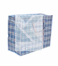 Load image into Gallery viewer, 49cm x 50cm Jumbo REUSEABLE LAUNDRY BAG -Check Design Storage &amp; Shopping Bag