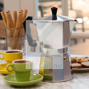 2 Cup Italian ESPRESSO STOVE TOP COFFEE MAKER -Continental Percolator Pot Jug, Camping, Caravan, Brewing Rich Coffee