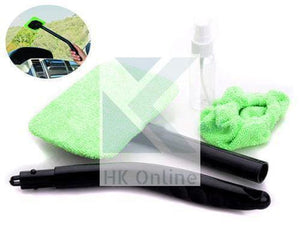 Car WINDSCREEN CLEANER & 1 Microfibre Mitt, Clean INSIDE & OUT -Windows, Shower Screen, Mirrors, Includes Spray Bottle