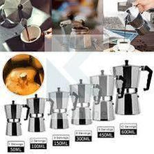 Load image into Gallery viewer, 2 Cup Italian ESPRESSO STOVE TOP COFFEE MAKER -Continental Percolator Pot Jug, Camping, Caravan, Brewing Rich Coffee