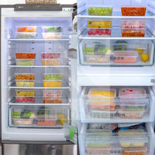 Load image into Gallery viewer, 50 x 650ml BPA Free Plastic TAKEAWAY CONTAINERS &amp; Lids -Plastic Food Containers, Meal Prep Boxes, Home, Pub, Catering Kitchens, Reuseable, Microwave &amp; Freezer Safe