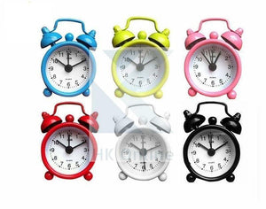 Mini DOUBLE BELL Alarm Clock -Retro, Bedside, Travel Clock