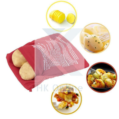 Potato Express MICROWAVE COOKING BAG -Baked Potato in 4 Mins, Reuseable, Washable