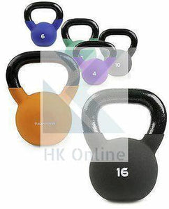 8kg Soft Touch Neoprene Coated Cast Iron KETTLEBELL -Sumo Squats, Walking Lunges & Twin Zipped GYM Belt