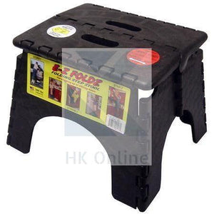 9 inch (23cm) FOLDING STEP STOOL -Skid Resistant & Carry Handle, Up To 300lbs